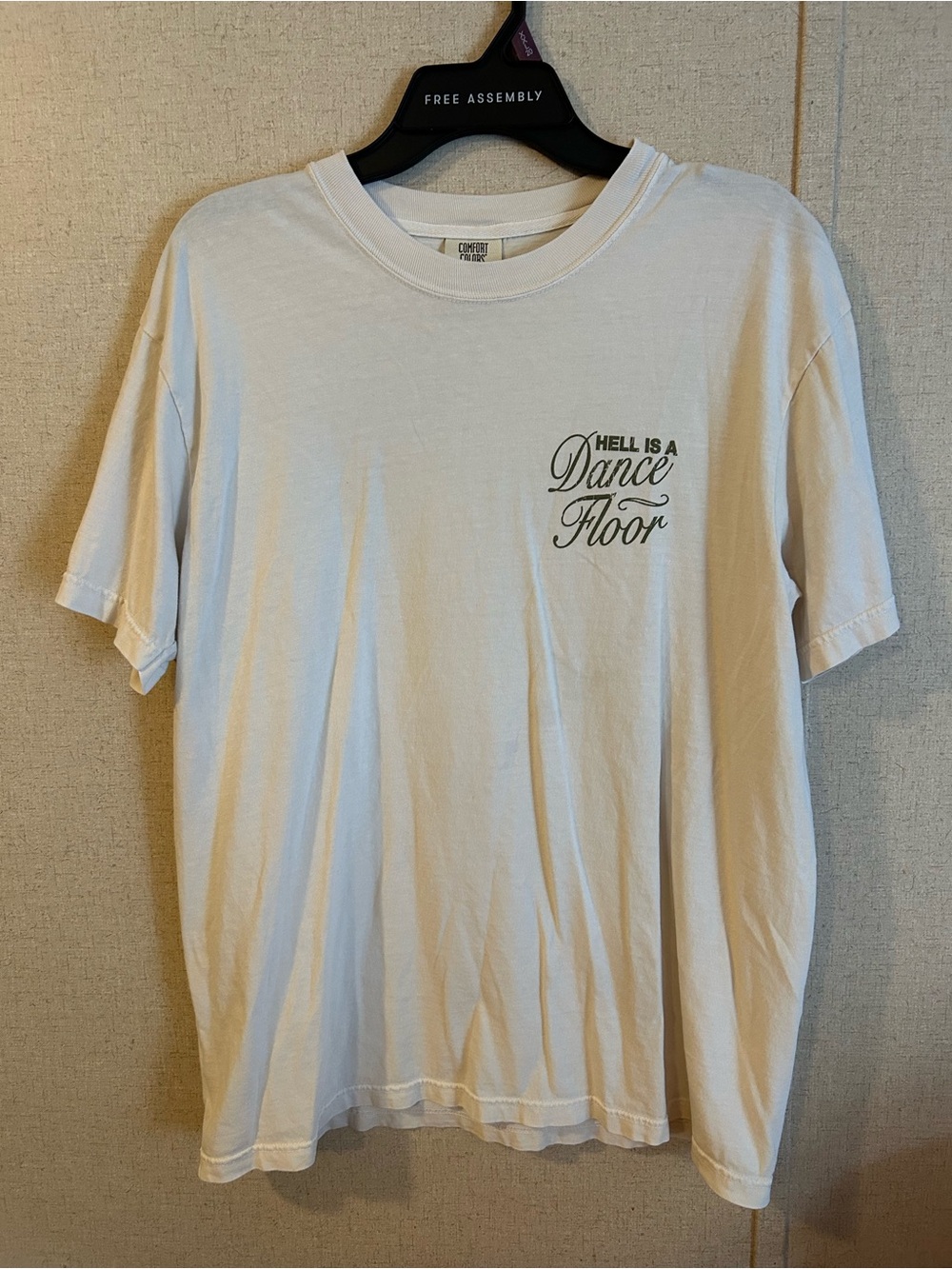 Vincent Mason Cream Graphic Tee - "Hell Is A Dance Floor"